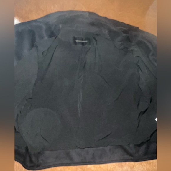 Banana Republic Factory black Faux Suede vegan leather short biker Jacket S - Picture 5 of 16